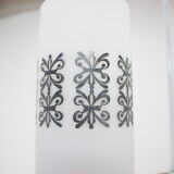 1980s wood and glass pendant light, Czechoslovakia