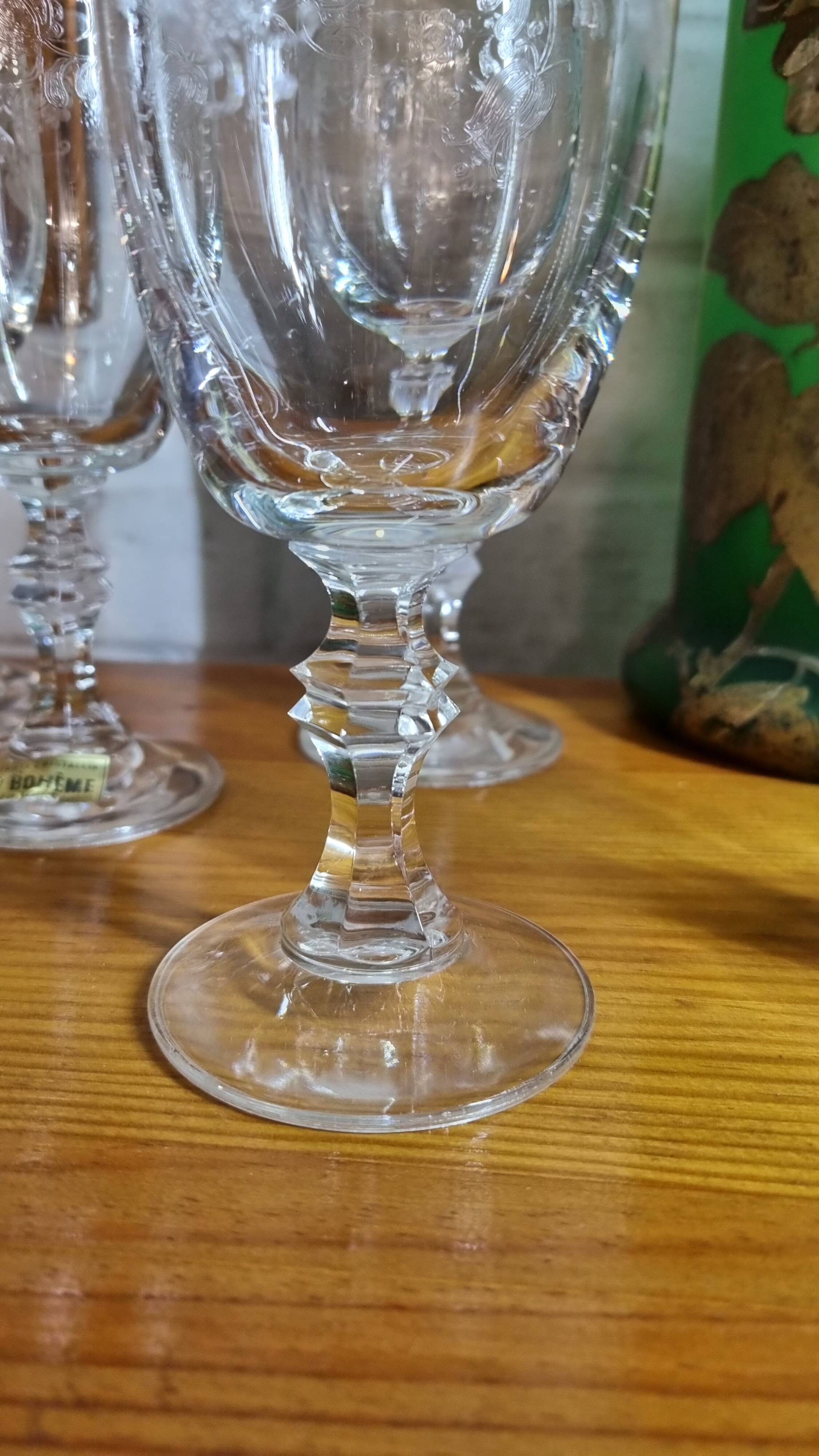 Bohemian crystal glasses