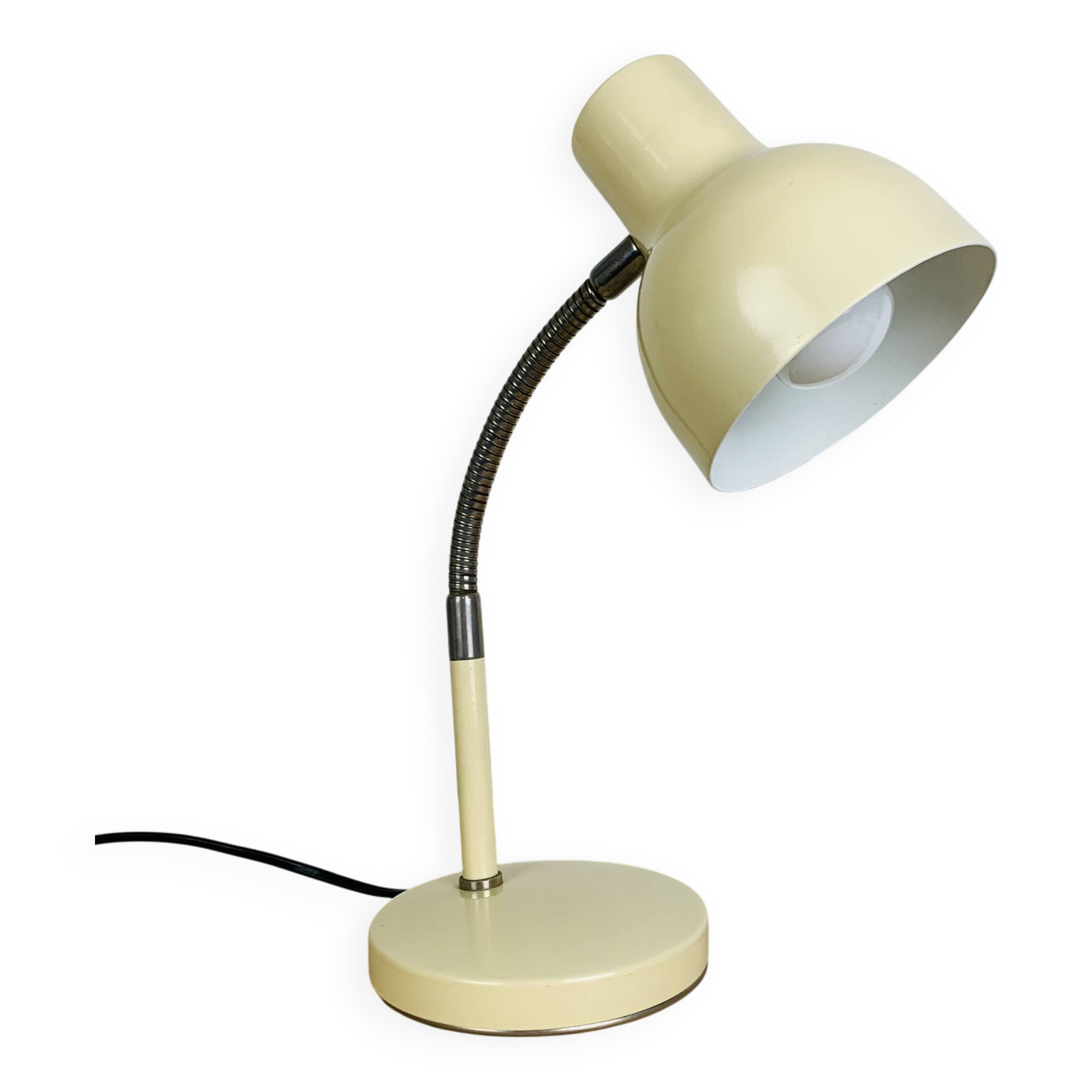 60s beige metal desk lamp