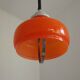 Vintage Italian 1970s Orange Glass Ceiling Light, ROLLY Rise & Fall System