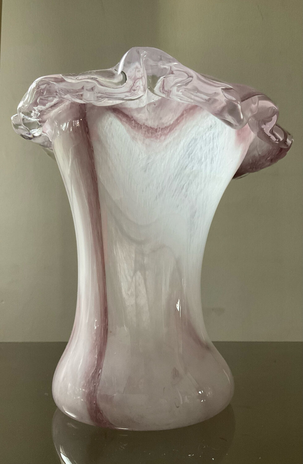 Vase champignon vintage en pâte de verre Murano
