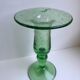 Biot bubble glass candle holder signed green years 60-70