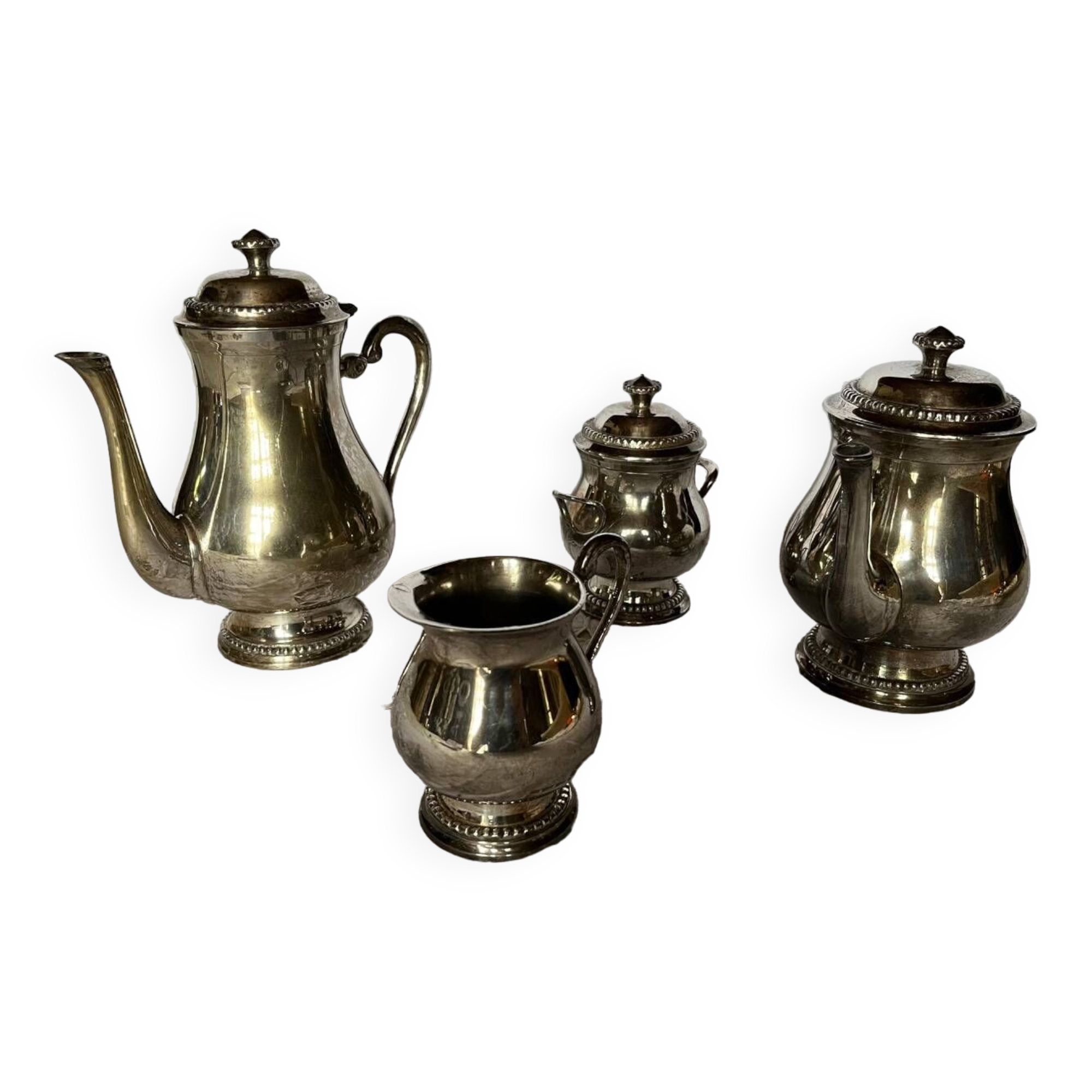 Old silver metal tea/coffee service