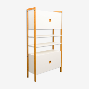 Bibliothèque années 70, chêne