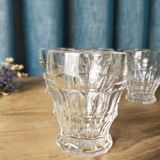 12 vintage white glasses