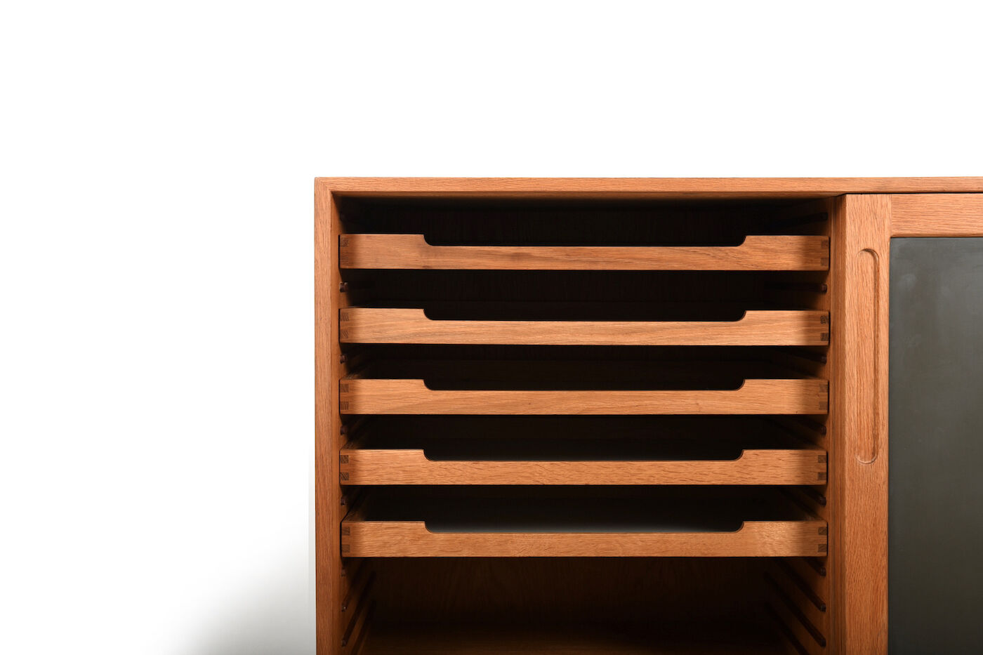 Danish oak and formica cabinet 1960s