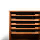 Danish oak and formica cabinet 1960s