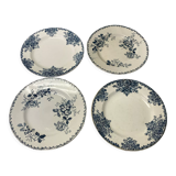 Set of 4 old iron earth plates