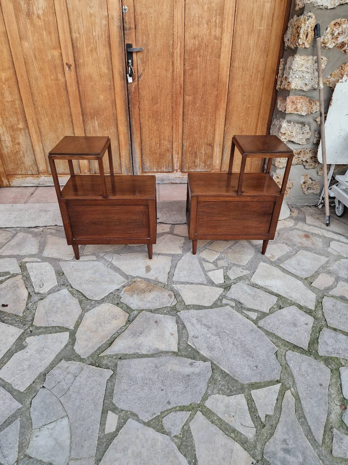 2 bedside tables from the 1950s