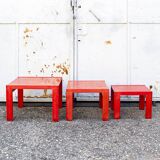 Tavoli impilabili modello 777 di Tobia & Afra Scarpa per Cassina, Italia 1965, set di 3