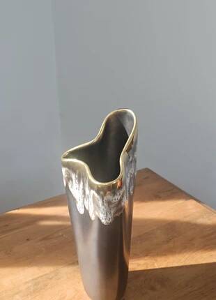 Vintage free-form organic vase - numbered ceramic 1246/23 - mid-century style