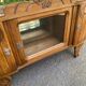 Art Deco sideboard top, low display cabinet in solid wood and mirror from the 1940s.