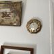 Antique mirror in worked brass