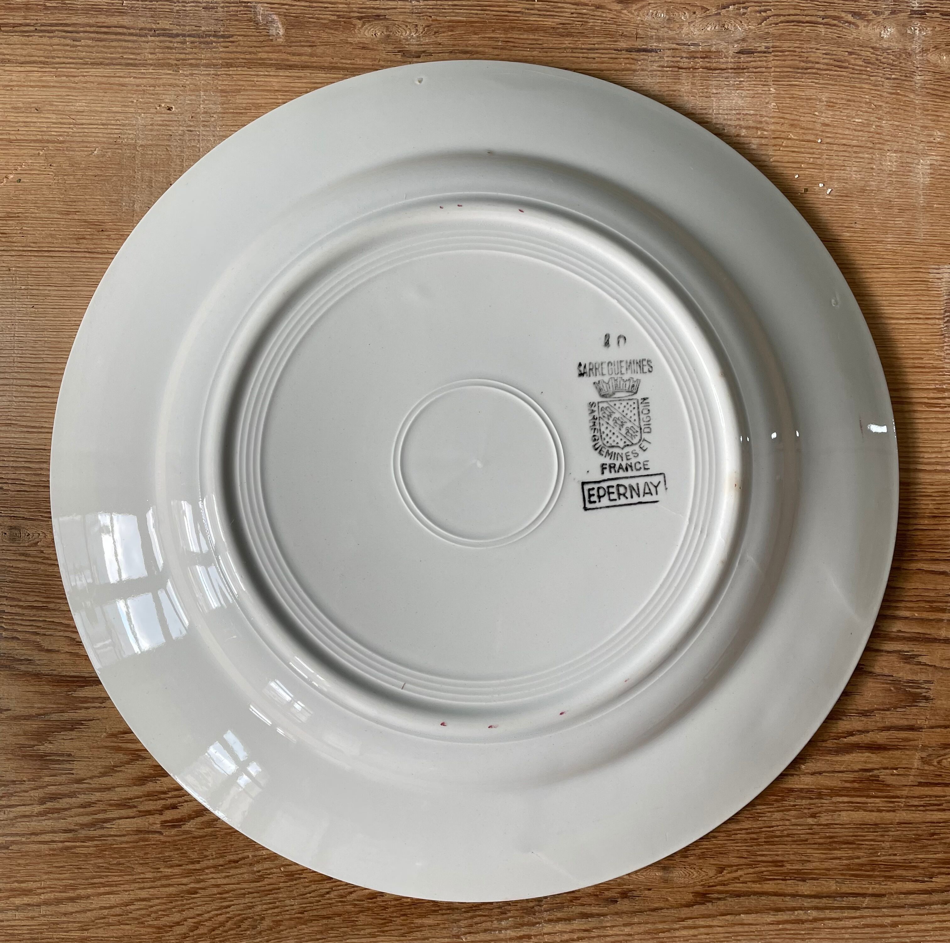 Lot de 6 assiettes plates collection Epernay Digoin Sarreguemines
