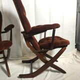 Vintage armchairs and rest feet