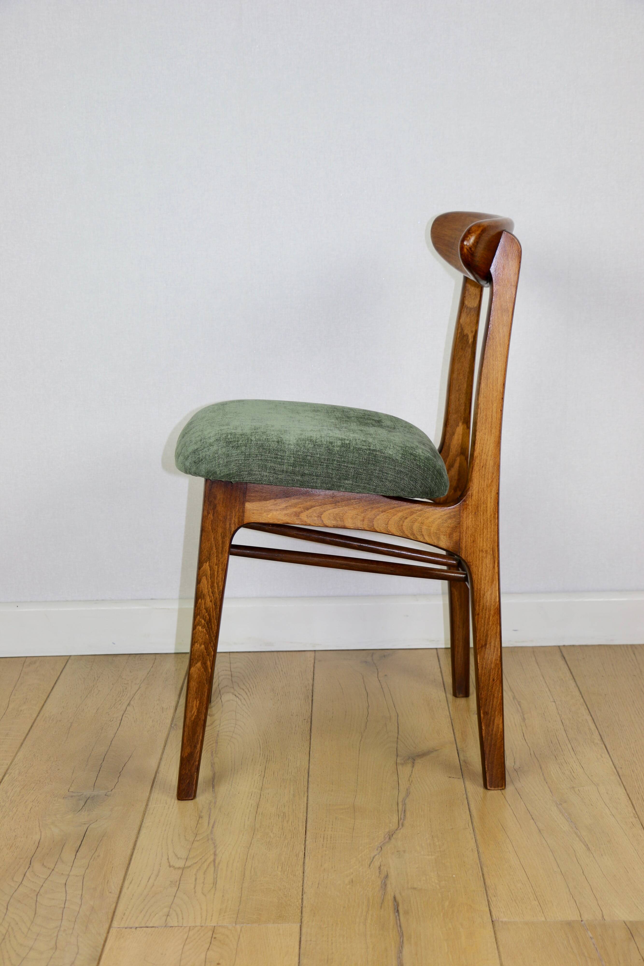 Hałas vintage chair green - wooden backrest