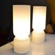Pair of vintage opaline lamps