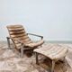 Vintage leather & chrome lounge chair