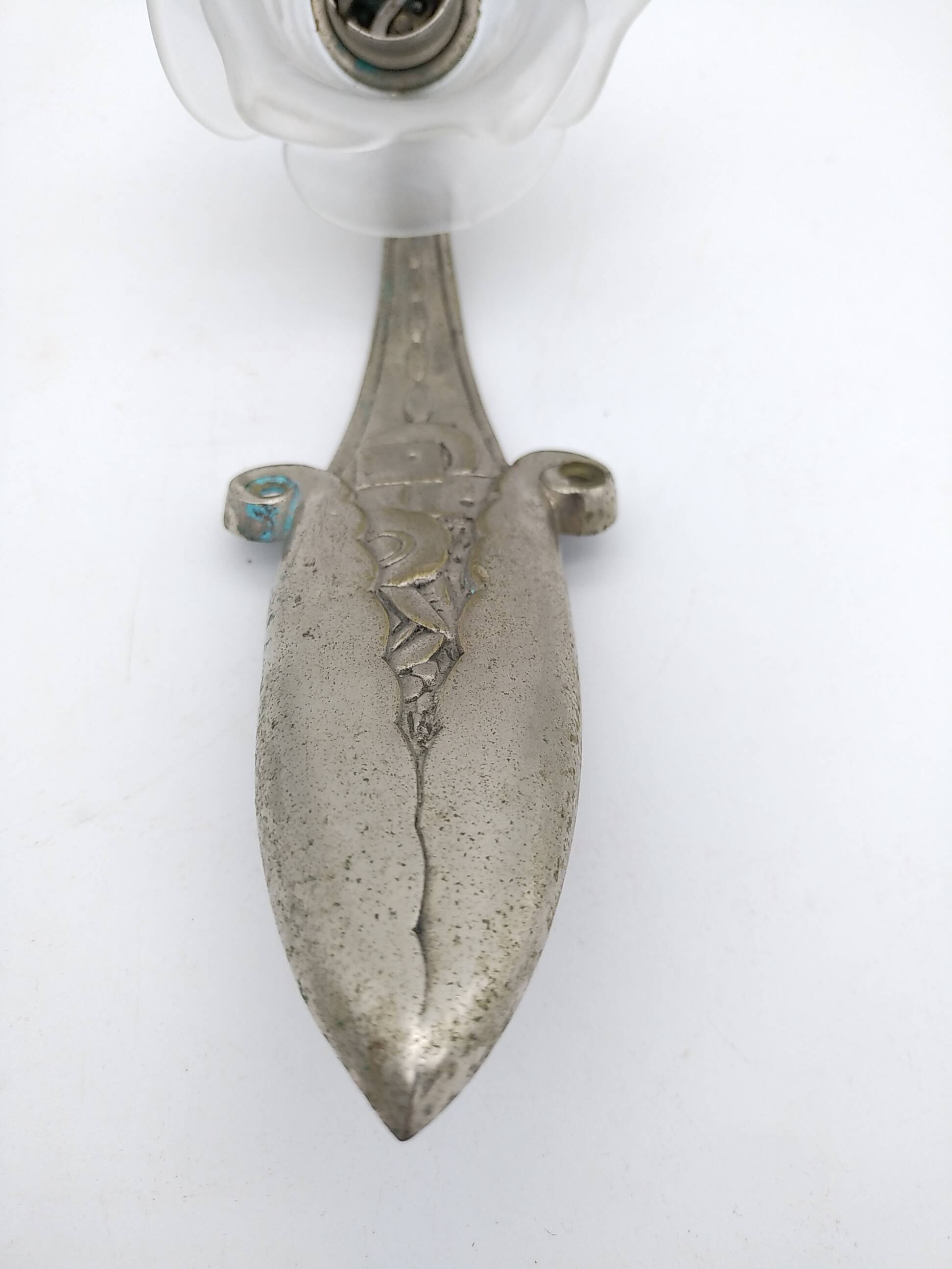 Art Deco wall light. Rose in glass paste.