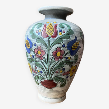 Large vase autrichien fleuri