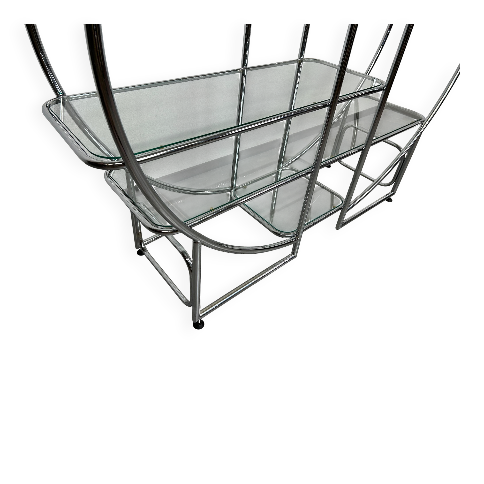 Mid-century design tubular steel shelf