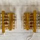 HANS AGNE JAKOBSSON. A pair of glass and brass wall lights