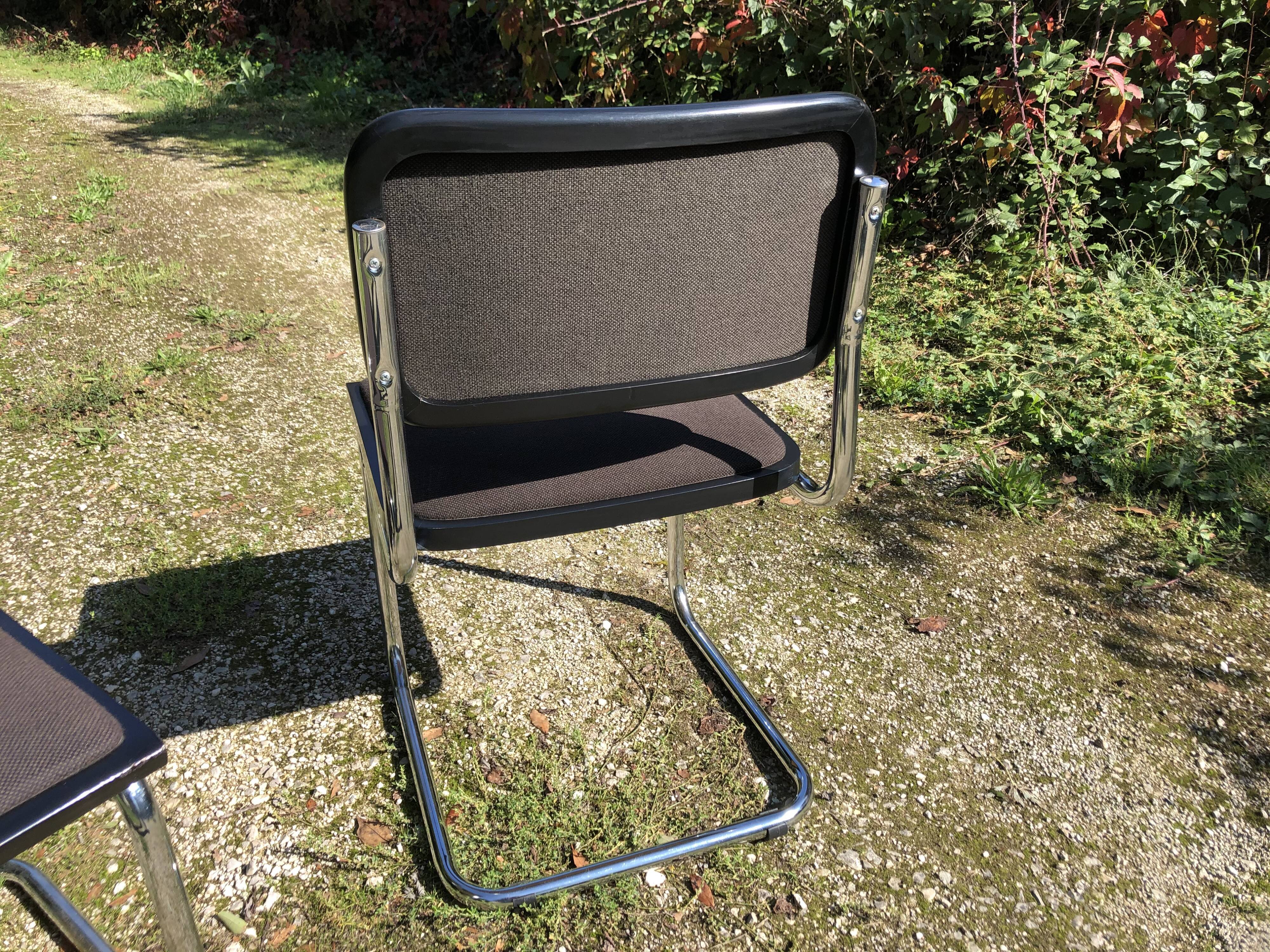 Pair of chairs Cesca B32 Marcel Breuer Italian reissues 90