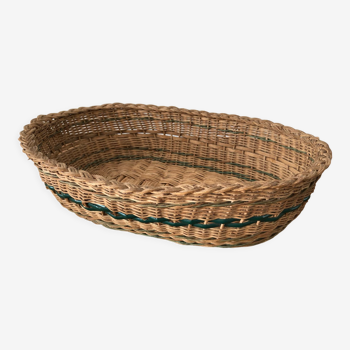 Old woven wicker basket