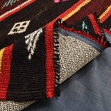 5x9 Wine Red Vintage Kilim Area Rug, 143x275Cm