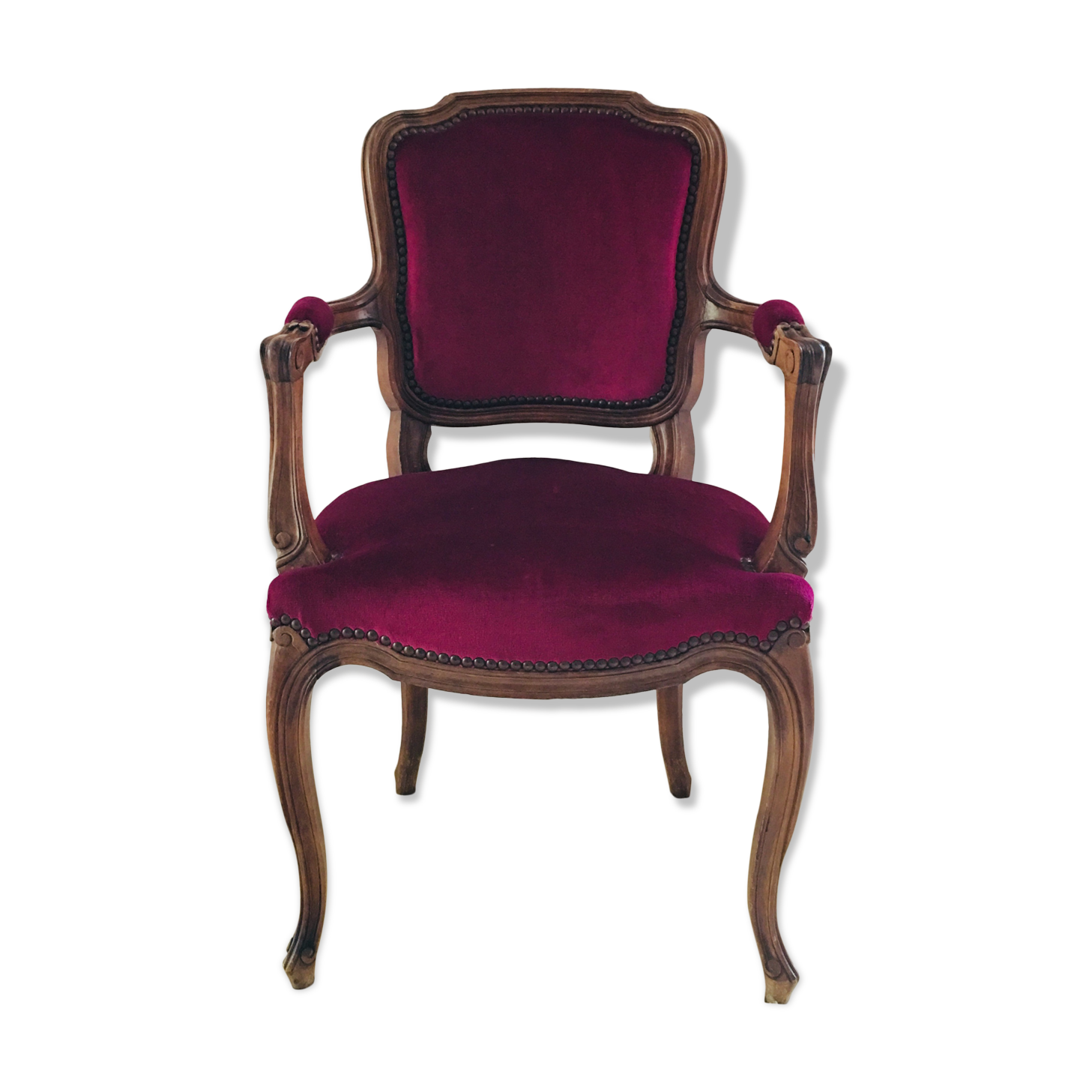 Burgundy pink velvet shepherdess