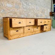 Large Antique Craft Furniture 300 cm Grocery Buffet Vintage 1920