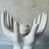 White ceramic hand lamp