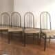4 vintage Baumann Eden model wooden chairs