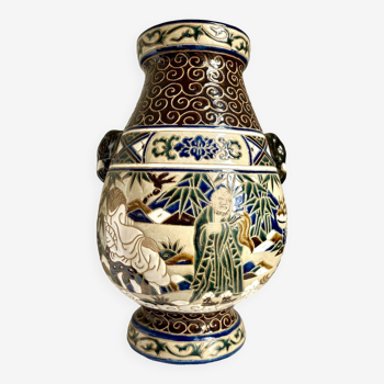 Vase polychrome en grès de Biên Hoa - Vietnam