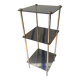 Old glass and brass stool