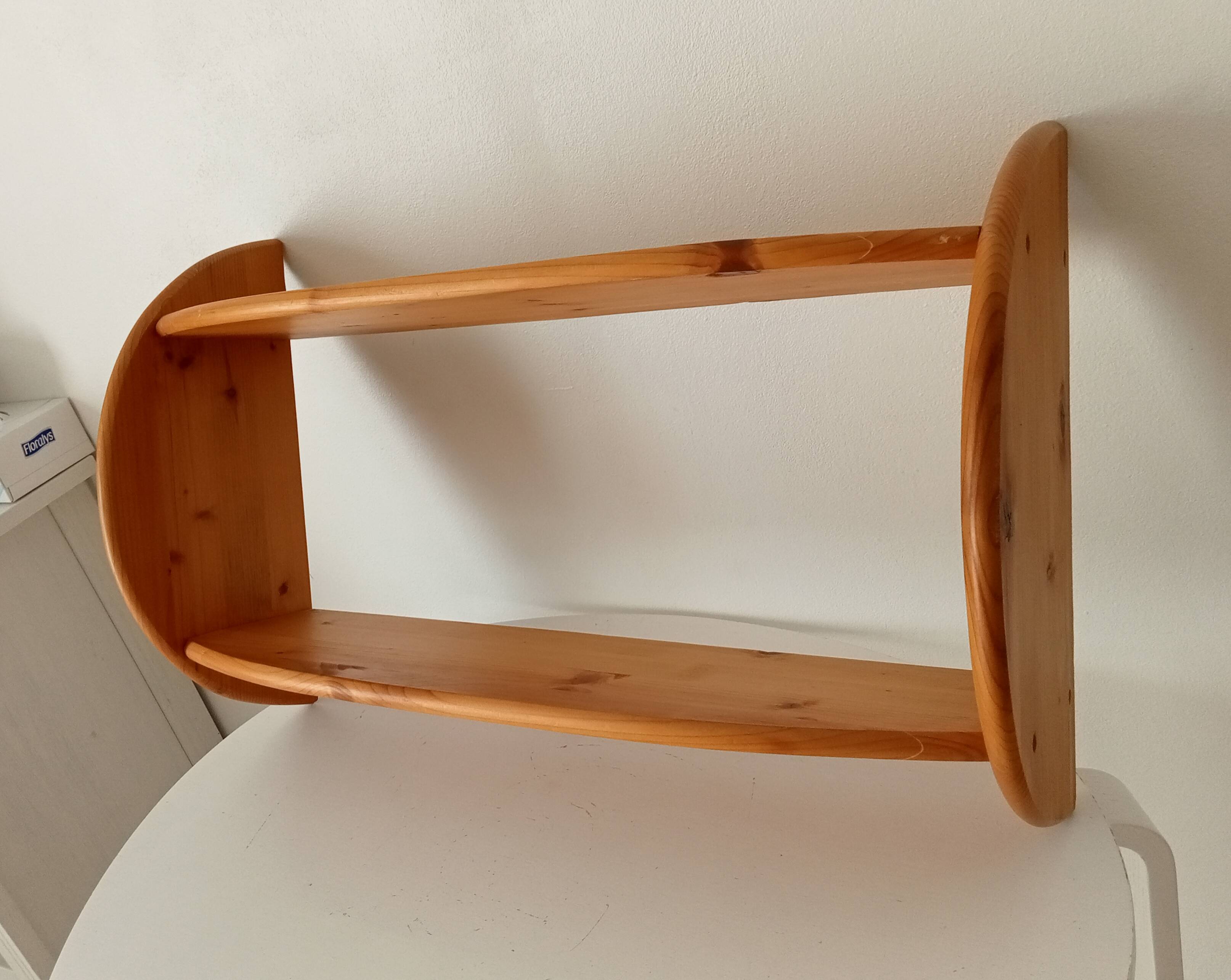 Vintage 90s pine wall shelf