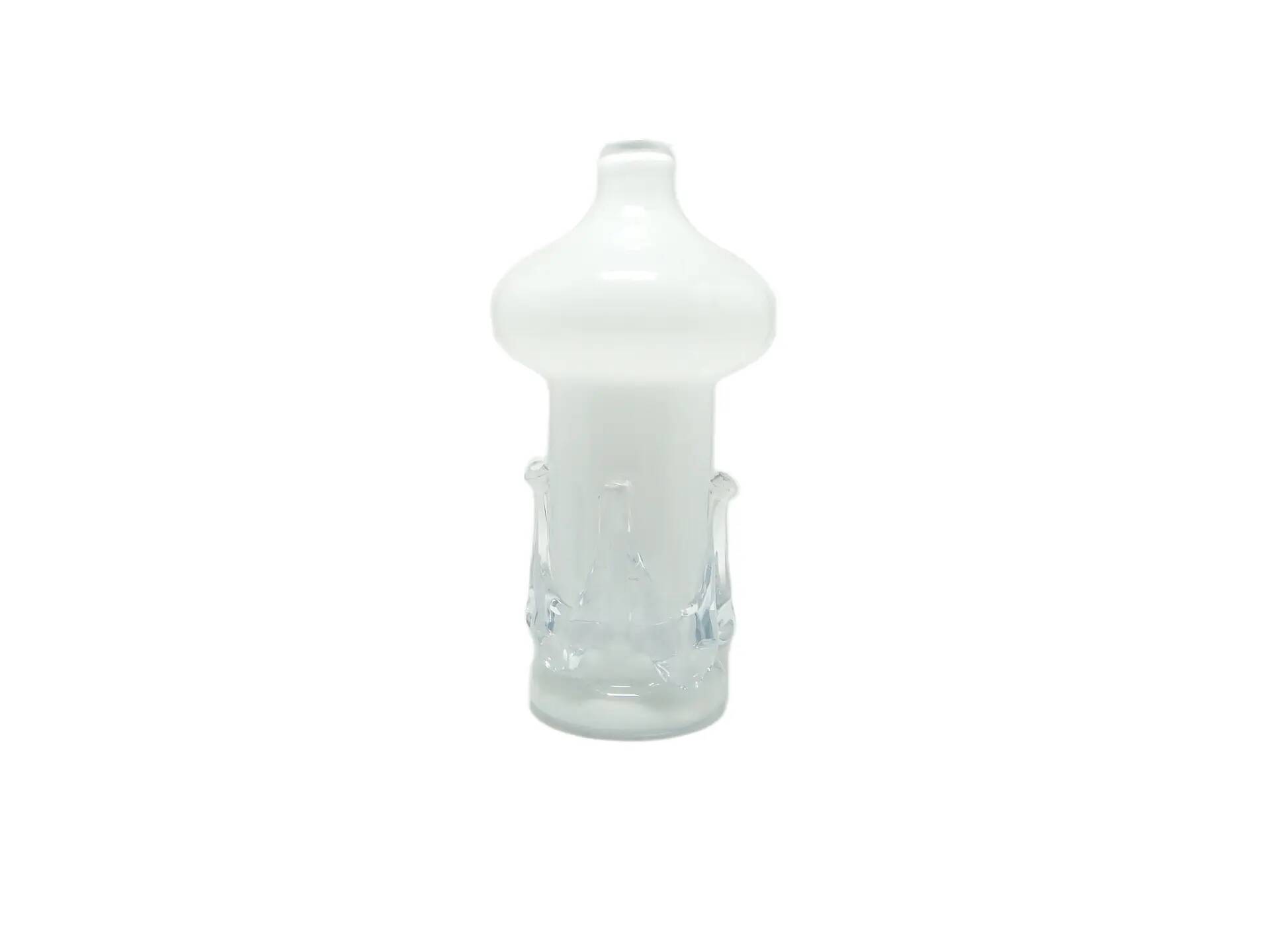 Modernist vase, ivory white glass, Poland, 1970s.