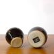Laslo for Mikasa, two small black vases from the 80s.