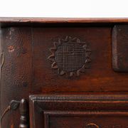 Rare French provincial carved cabinet or buffet with great patina, dated 18