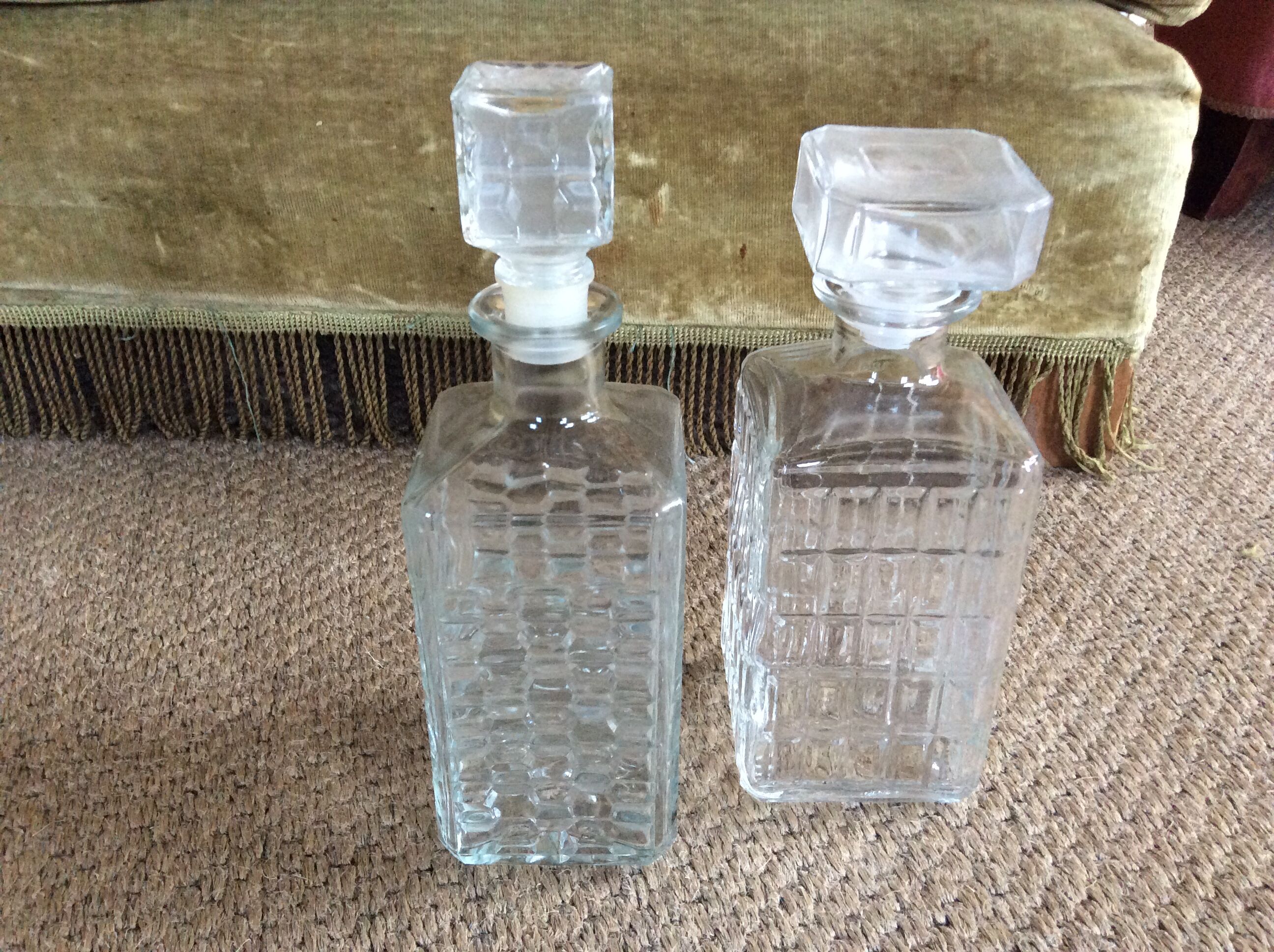Set of whisky decanters
