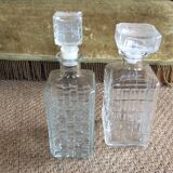 Set of whisky decanters