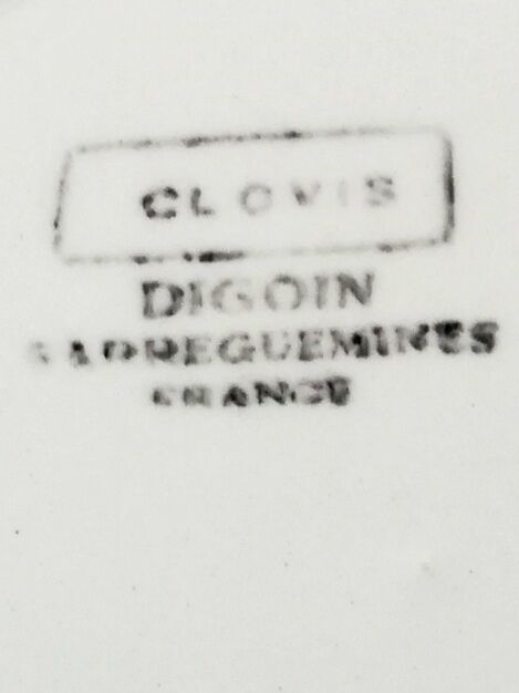 Set of 10 hollow plates Digoin Sarreguemines model "Clovis"