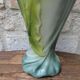Antique large slipware vase decorated with anemones, Saint Clément, H30cm.