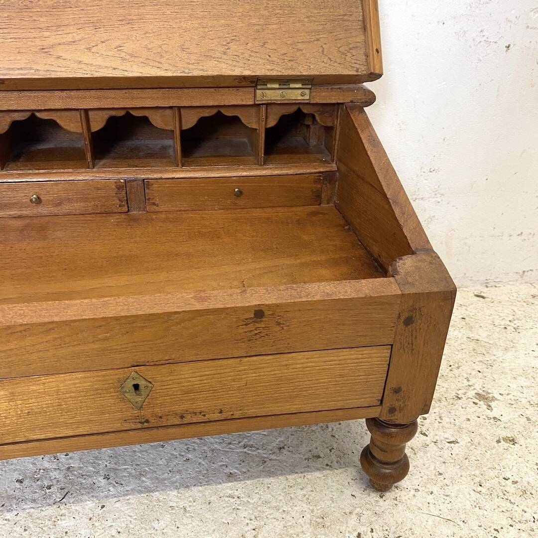 Vintage 1950s solid wood table writing desk
