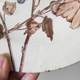 Assiette ancienne polychrome Trémières