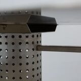 Postmodern stainless steel dining table, c.1980