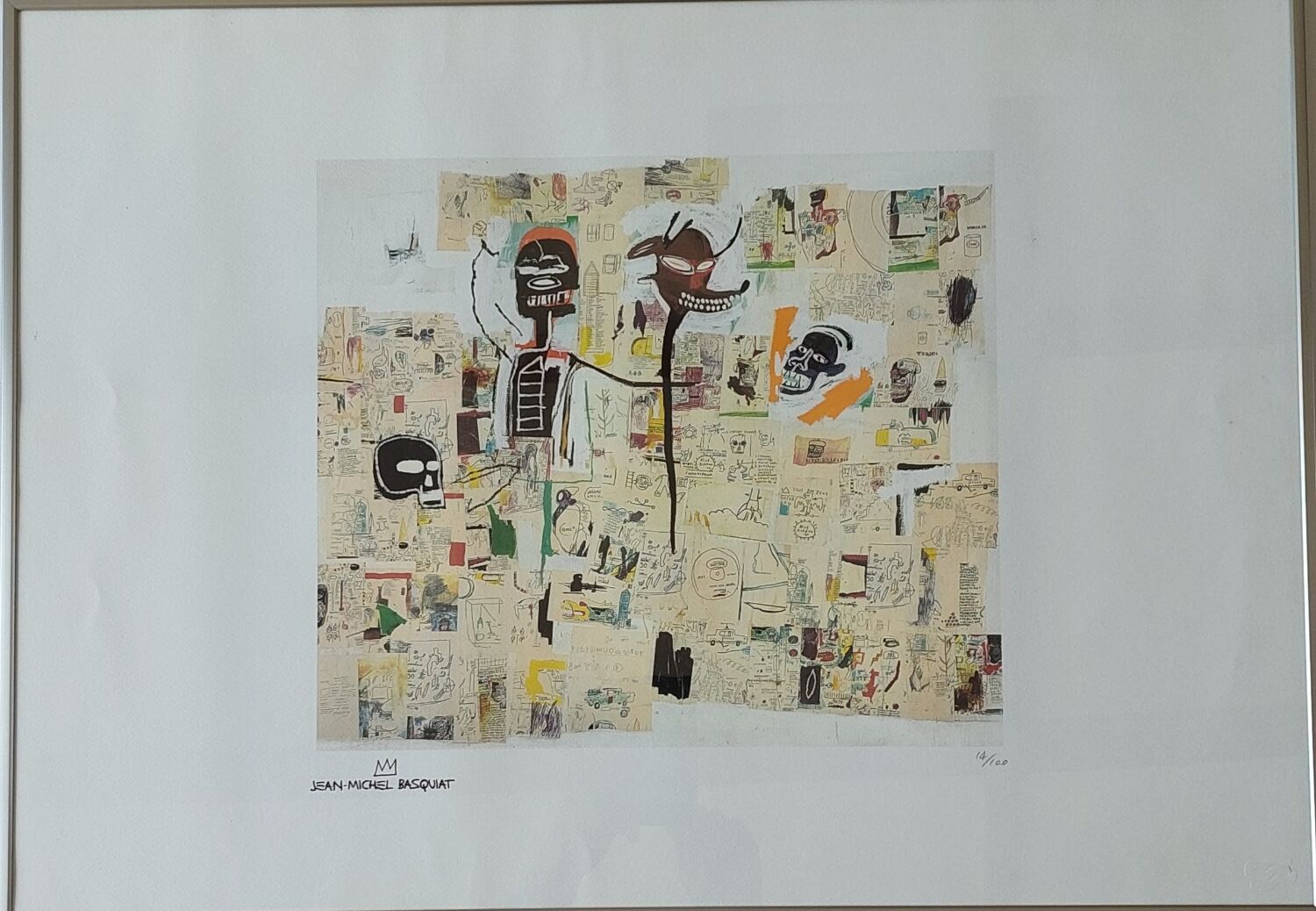 Vintage Jean Michel Basquiat lithograph