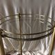 Former sellette tablet gold metal shelf vintage glass trays