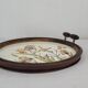 Art Nouveau plate in Sarreguemines earthenware