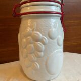 White glass jar